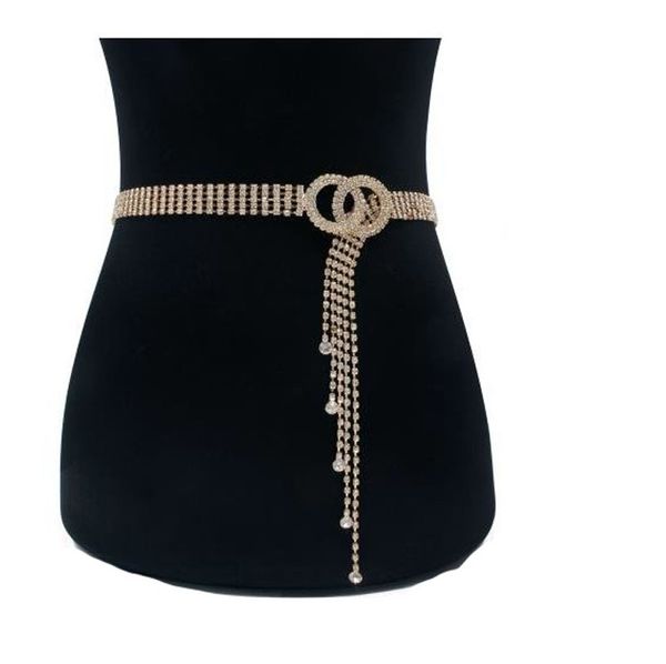 

beautiful womens belt waist chain diamond designer woman belts elegant waist chains for women belt 2 colors width 18mm, Black;brown