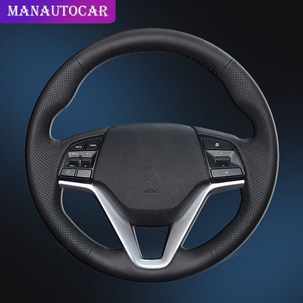 

auto braid on the steering wheel cover for tucson 3 2015 2016 2017 2018 2019 car braiding covers car-styling accessory
