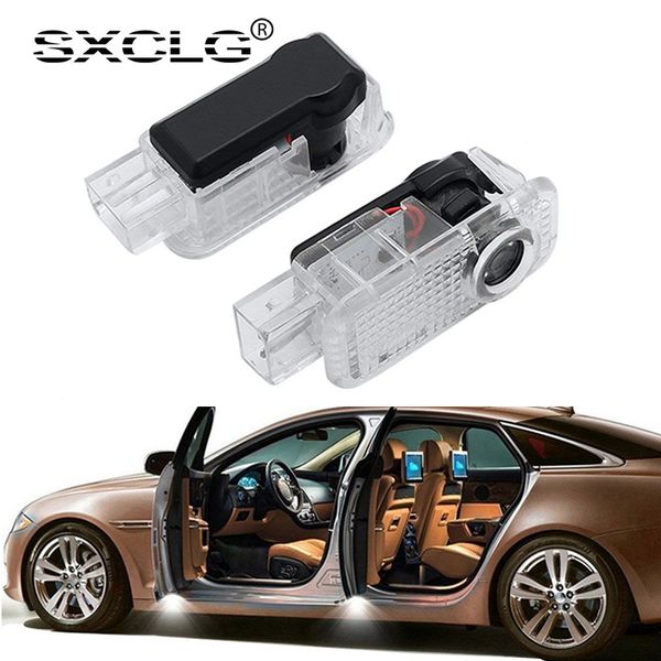 

sxclg 2 pcs car led ghost shadow projector welcome light door logo lamp for a1 a8 a6 a5 a3 r8 q5 q7 decorative led auto lamp
