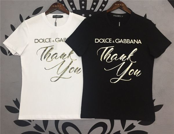 

mens designer t shirt summer brand short sleeve letters gold color print loose tees for men women couple luxury t shirt asian size m-3xl, White;black