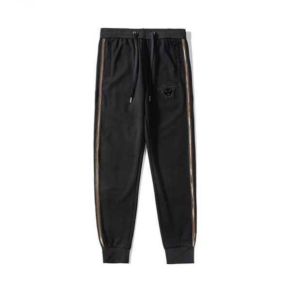 

international version latest men's fine pants fashion trousers high-end drilling casual pants, Black