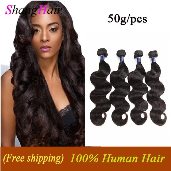 

бразильская объемная волна волос уток 5/6 связка необработанной перуанского extensions малазийских индийского богородица человеческих волос, Black