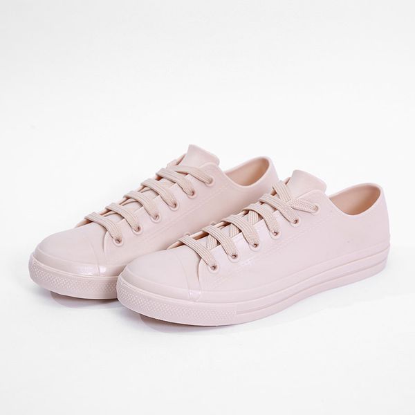 

2019 new women flat sandals brand shoes for women jelly sandals female jelly shoes rain lace up waterproof ladies, Black