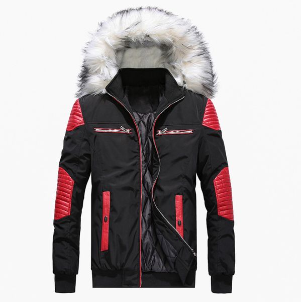 Sunyastor Hooded Down Jacket Women,Fashion Long Cotton-Padded Fur Collar Coat Winter Pocket Outerwear
