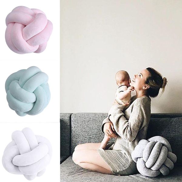

creative 18cm knotted ball cushion throw pillow waist back cushion home sofa bed decor dolls toys for kids