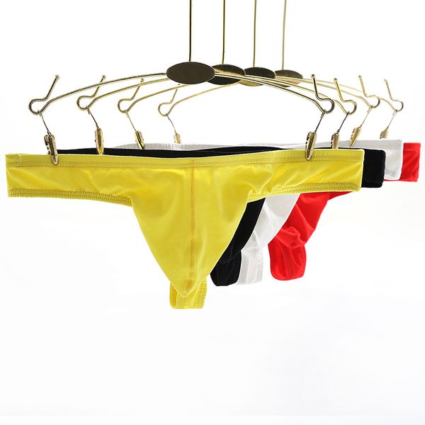 

#b01 wholesale gay men's underwear lingerie cotton blend u bag pouch thongs t-strings panties g-strings, Black;brown