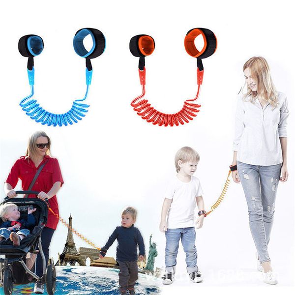 

kids anti-lost wrist link band security bracelet baby safety strap harness leash traction rope child wrist hand elastic belt 1.5m a122501