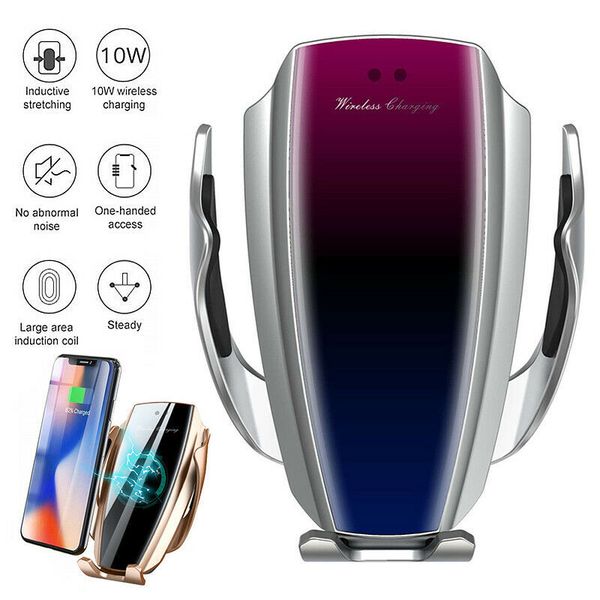 

kstucne car wireless charger with automatic senor usb car phone holder for iphone 7 8 x phone wireless charger for samsung s8