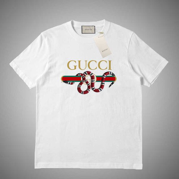 

gucci лучшая версия моды для мужчин летняя одежда футболка париж письмо сломанной печати футболка повседневная хлопок тройник топ футболка, White;black