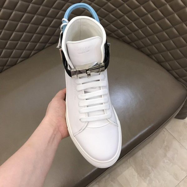 

new men's shoes high-lock buckle star classic sports shoes increase casual couple lock shoes women white shoes's 3569887, Black