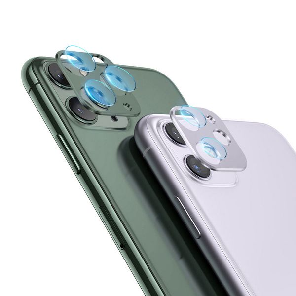 

metal camera lens ring with protector for iphone 11 pro max 11 back cover camera ring guard sticker retail package