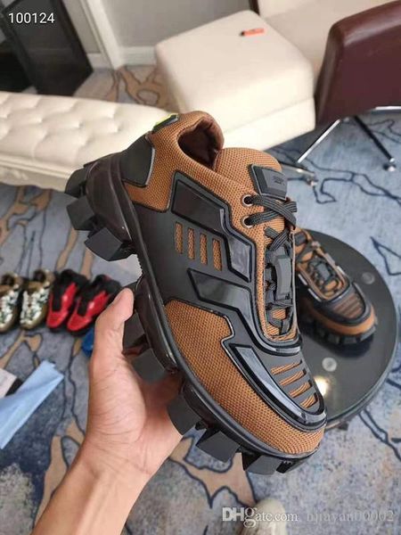 

2019 new designer name brand man casual shoes flat kanye west fashion wrinkled leather lace-up low cut trainers runaway arena shoes fd0925, Black
