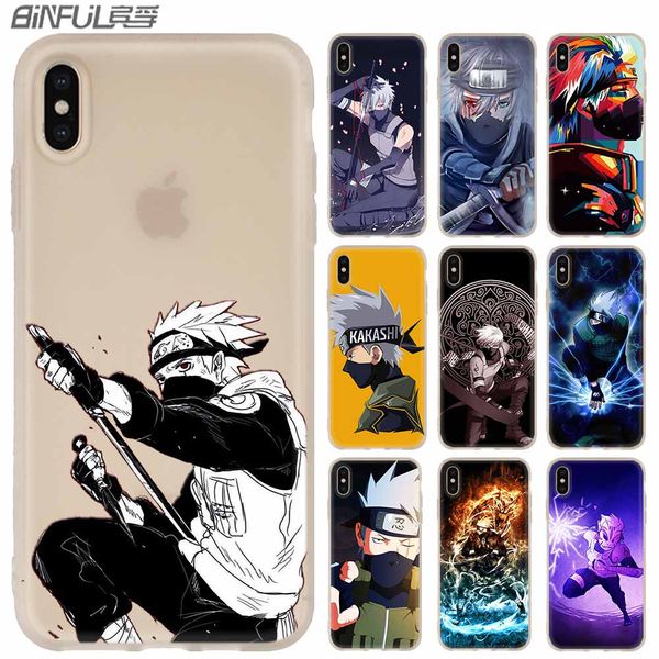 

phone cases luxury silicone soft cover for iphone xi r 2019 x xs max xr 6 6s 7 8 plus 5 4s se coque naruto kakashi shippuden