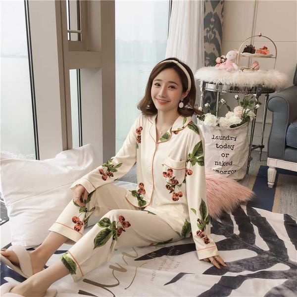 

2019 cute womens pajamas sets long sleeve pajamas spring women sleepwear suit home wear pyjamas femme nightwear, Blue;gray