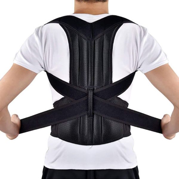 

2019 women men posture corrector belt back shoulder support belt healthy care accessories cummerbunds solid new hot, Black;brown