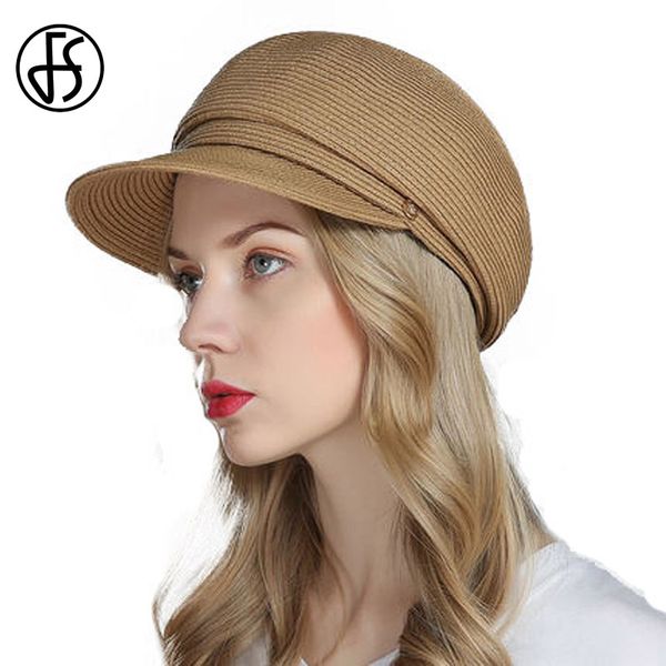 

fs summer straw hats for women french beret hat fashion beige dark blue brown girls floppy beach vintage boina feminina, Blue;gray