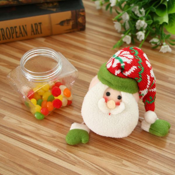 

christmas candy jar storage bottle friends children kids flannel sweet gift snowman candy jar gift ornaments