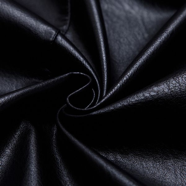 

edie ashton 2019 autumn new style men casual leather coat men's fashion fold-down collar trend coat men's wear, Black