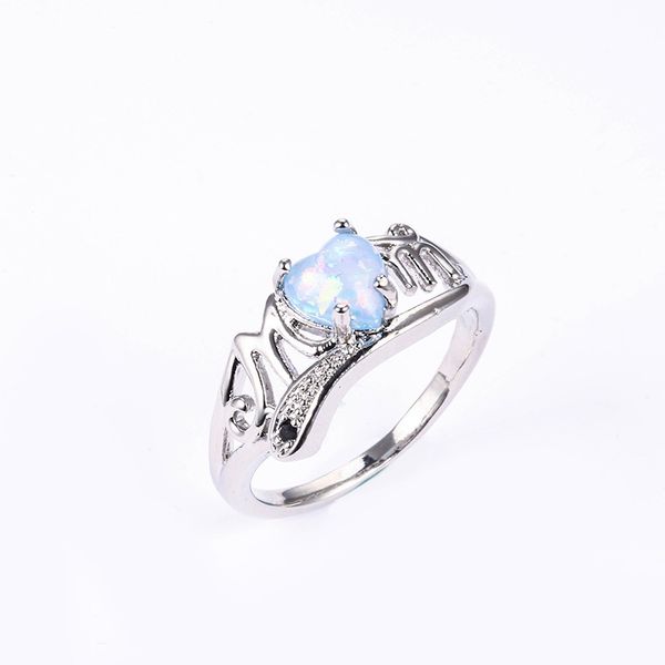 

mom ring mahogany letter ring mother gift oppo opal love ring, Silver