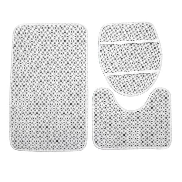 

flower printed 3pcs mats for bathroom and toilet washable pedestal rug lid toilet cover carpet absorbent bath rug set toilet mat