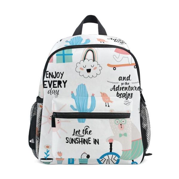 

мешок alaza школа для детей, детского сад детей дошкольной сумки детей подходят для 3-8 лет животные малых милого рюкзака