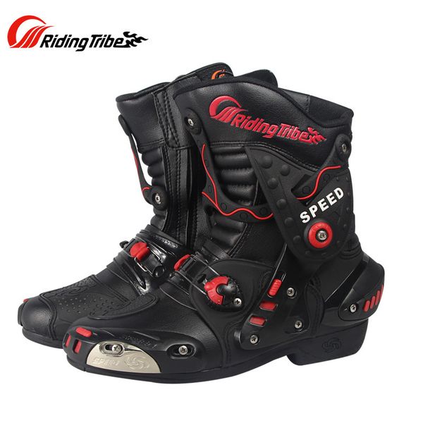 

new riding tribe speed motorcycle boots microfiber leather motorbike racing boots motocross shoes a010