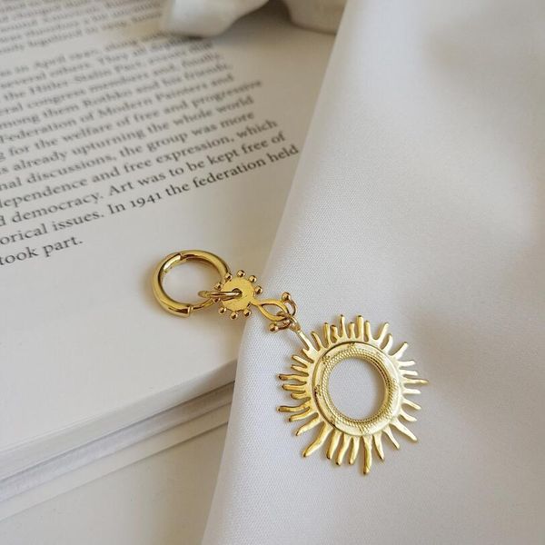 

1pc sun flower pendant 925 sterling silver drop dangle earrings for women gold color exaggeration sterling silver earring gift