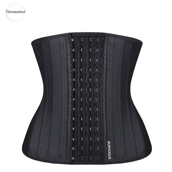 

25 steel boned latex corset burvogue waist control women corset and bustier underbust waist trainer corset slimming shaper, Black;white