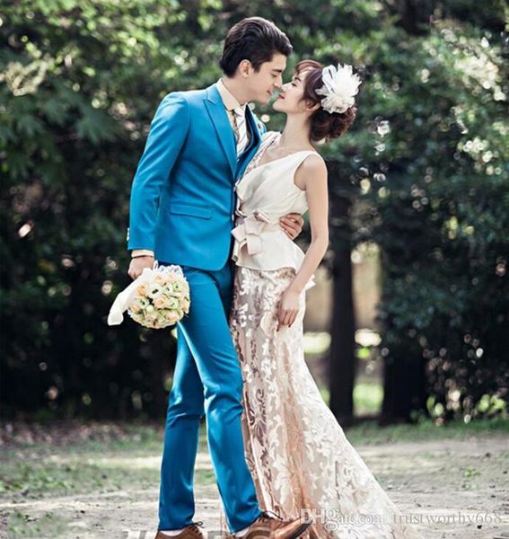 

popular two buttons groomsmen peak lapel groom tuxedos men suits wedding/prom man blazer ( jacket+pants+vest+tie) 523, Black;gray