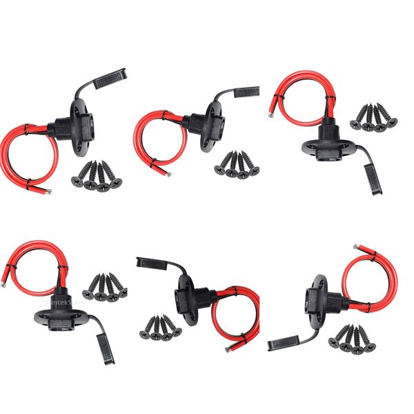 

6pcs universal flush-mountable 30cm sae socket sidewall