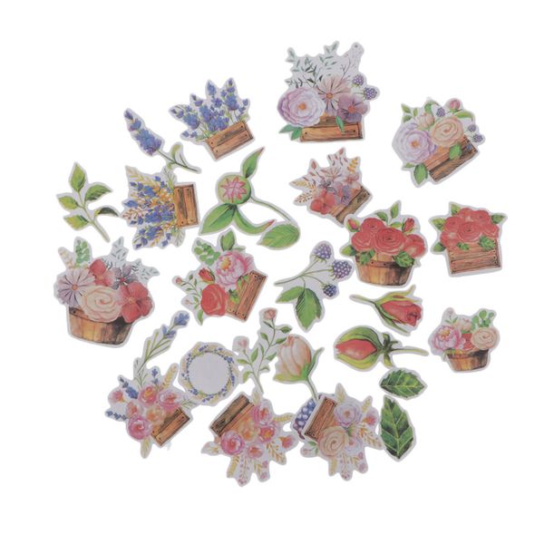 

26/30pcs cartoon paper stickers animals sticky decals for diy crafts decors