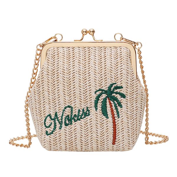 

ladybabag brand women's fashion embroidery hasp woven shoulder bag solid woven bag beach dropshipping bolsa feminina