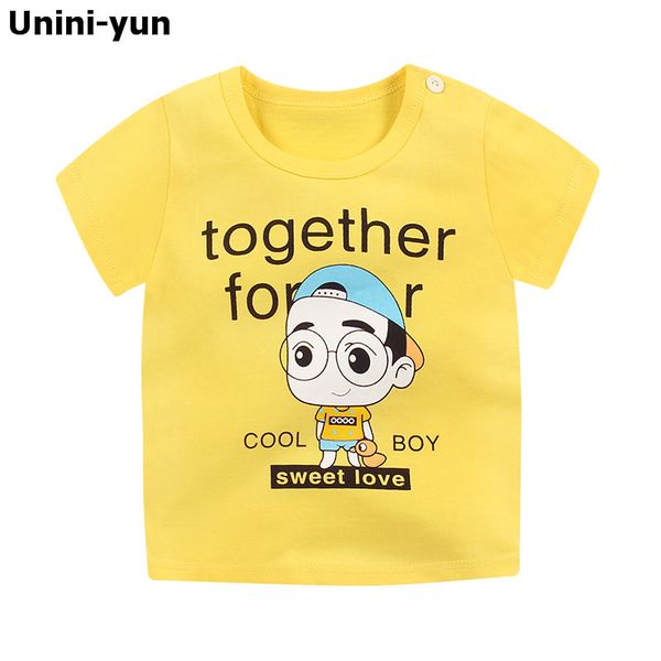 

summer kids baby boy t-shirt child short sleeve human printed cotton casual baby clothing t-shirts 9m-6years summer top, Blue