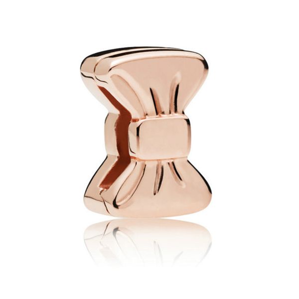 

новый 100% стерлингового серебра 925 шарик 1: 1 787582 роза отражения лук клип очарование старинные бутик ювелирные изделия юбилейные подарк, Black