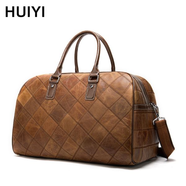 

genuine leather men's travel bag vintage duffle bags large capacity bag male messenger men handbags weekend duffle
