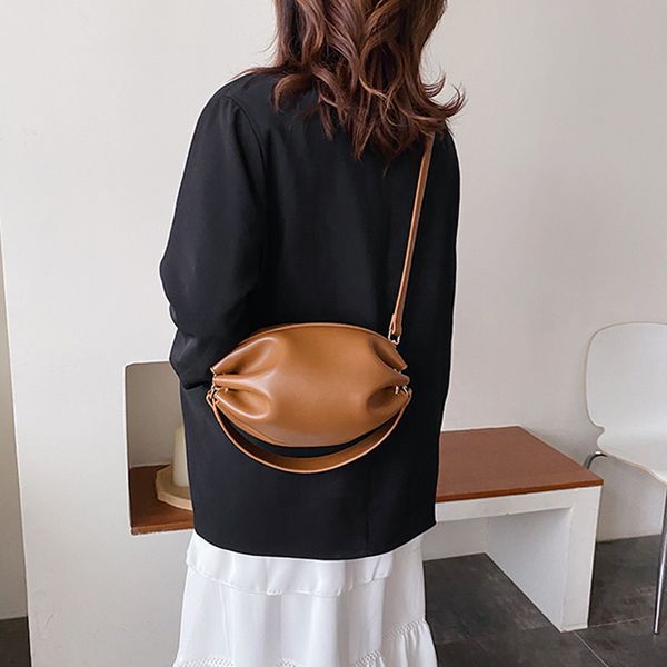 

fashion ladies shoulder bag brown 2020 new female handbag small youth pu leather waterproof bag simple personality