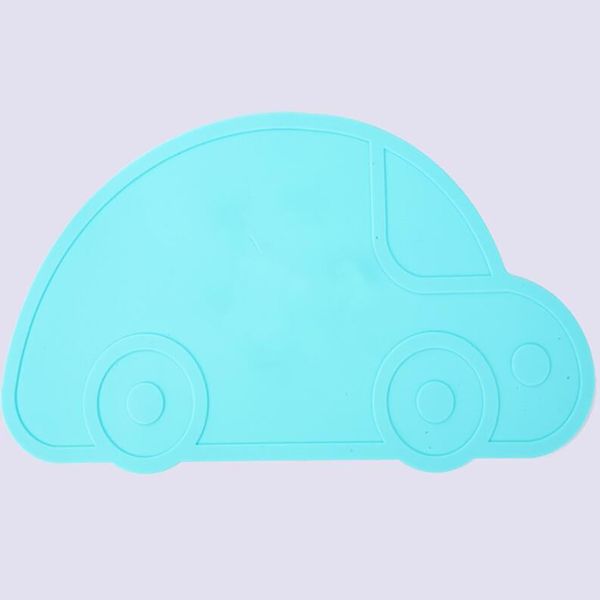 

silicone cute placemat heat resistance exquisite dishes children feeding tableware baby kids car shape cartoon dining mat pad