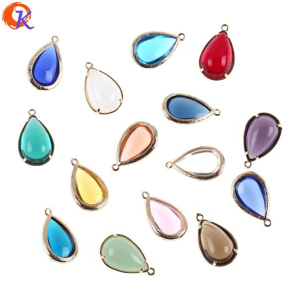 

cordial design 50pcs 14*22mm jewelry accessories/diy making/crystal pendant/drop shape/charms jewelry/hand made/earring findings, Blue;slivery