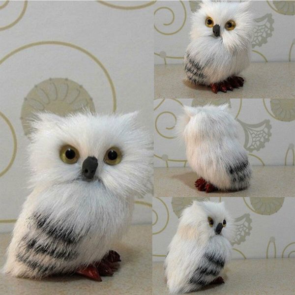 

faroot simulation snowy white plush hedwig owl toy doll festival gift decor christmas pendant