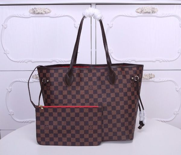 

Women red line monogram handbag neverfull flower ladie ca ual tote leather houlder bag female pur e 2019 luxury handbag pur e