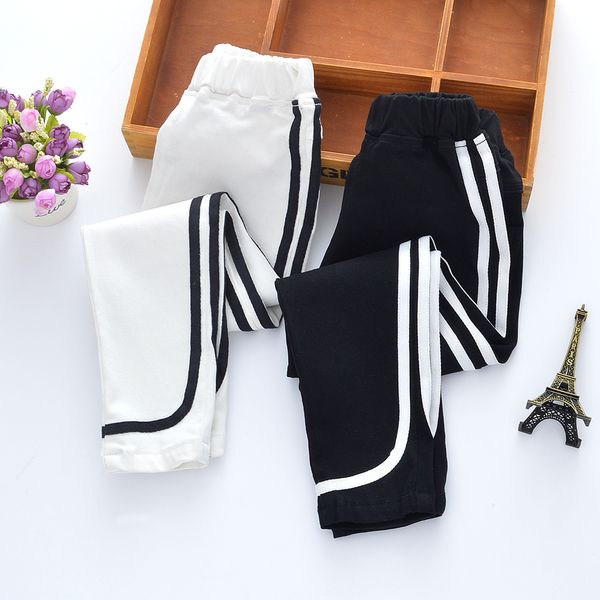 

casual 2019 girls pants spring autumn children solid trousers cotton kids white leggings teenage school long pants 3-15y clothes, Blue