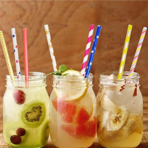 

25pcs creative paper straw disposable striped decorative drinking straw party straw for wedding party supplies disposable cups straws