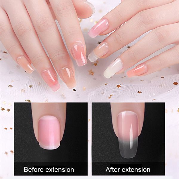 

1box reusable nail extention model transparent quick lengthen nail mold for manicure sj66, Red;gold