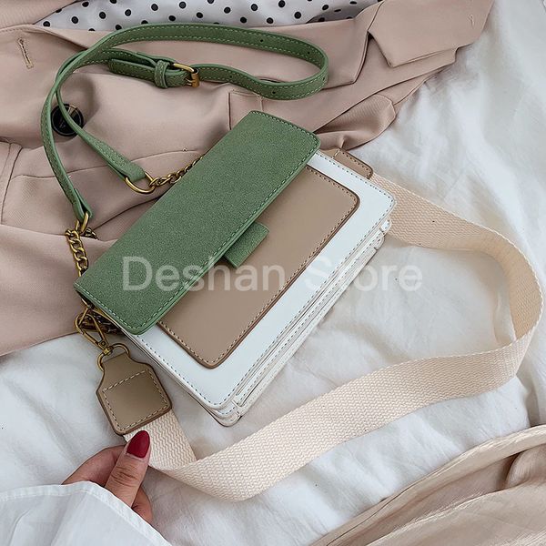 

leather scrub contrast color crossbody bags for women 2019 small shoulder messenger female cell phone purses and handbags