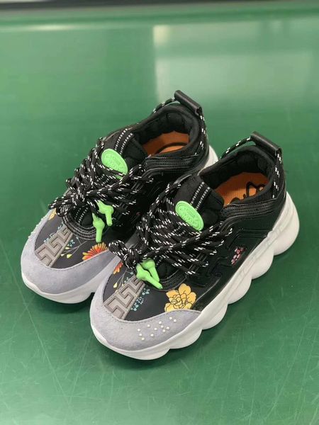 

New chain reaction hoe link embo ed ole luxury fa hion ca ual de igner men women hoe port 13 ver ace neaker