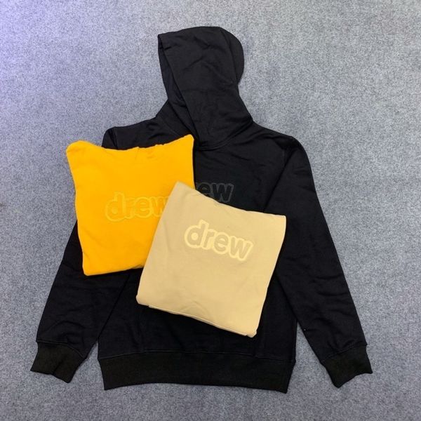 

drew embroidery hoodies women men just bieber dh drew house hooded sweatshirts hiphip oversized hoodies, Black