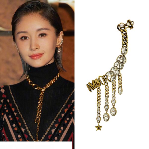 

барокко старинные амур серьги кристалл крыло звезда серьги для женщин подвески ювелирные изделия сердце серьги femme brinos хип-хоп уха bijo, Golden;silver