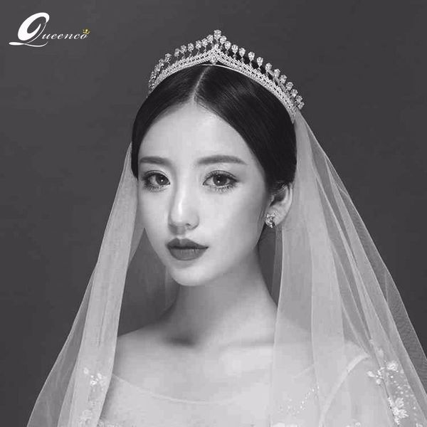 

vintage water drop zircon crown wedding headbands women tiara hair jewelry accessories for girls hairbands, Golden;white