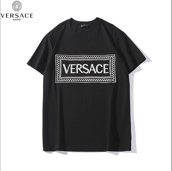 

new summer fashion designers men's shirt t-shirt letter embroidery t-shirt men's brand short-sleeved t-shirt women's shirt-01, White