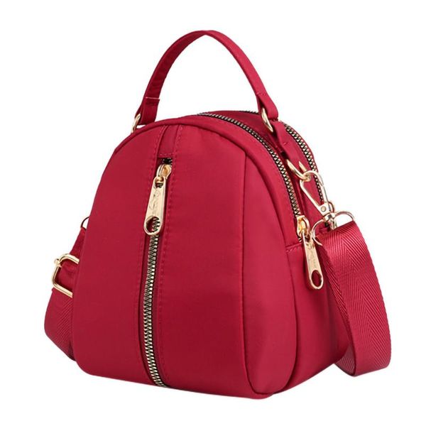 

coneed messenger bags nylon zipper anti-theft multifunction small square women's fashion simple pure color single shoulder 3